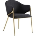 thumbnail image 3 of Meridian Furniture Nial Chaise de Salle à Manger Noire (Ensemble de 2), 3 of 9