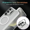 thumbnail image 6 of Case for Samsung Galaxy S25 Plus, Magsafe Frosted Translucent Camera Frame Kickstand Ultra Slim Drop Protective Anti-Scratch Anti-Fingerprint Phone Cover for Samsung Galaxy S25 Plus, Clear, 6 of 7