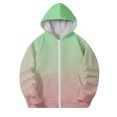 thumbnail image 5 of Kids Toddler Thick Zipper Coat Outwear Clothes Toddler Kids Boys Girls Fashion Cute Gradient Print Long Sleeve Pocket Zipper Hoodies Coat Up to 65% Off, 5 of 6