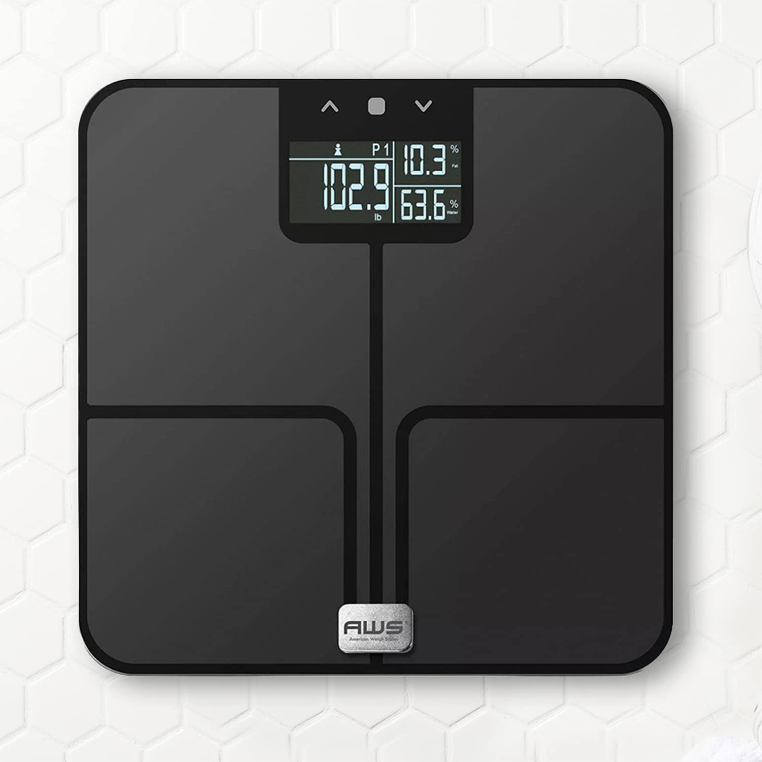 American Weigh Scales Achiever 396 Bathroom Scale - Black - 396Lbs