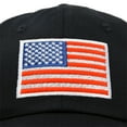 thumbnail image 5 of DALIX American Flag Dad Hat Premium USA Baseball Cap in Black, 5 of 7