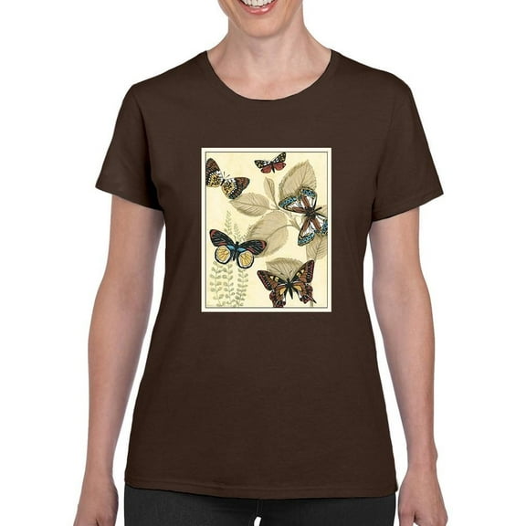 Butterflies In Nature I T-Shirt Women -Megan Meagher Designs, Female 3X-Large