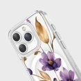 thumbnail image 4 of Étui Transparente pour iPhone 15 Pro - Fleur Sauvage Violette, 4 of 5