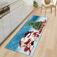 thumbnail image 2 of Christmas Area Rugs Flannel Runner Rug Washable Non Slip Christmas Santa Snowflake Floor Area Rug Doormats Living Room Bedroom,15.8 x 47.2 inch, 2 of 2