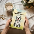 thumbnail image 3 of Cute Old English Sheepdog Loves Dad Happy Father's Day Spiral Bound Journal Dog Lover 5x7in Spiral Notebook - 12008, 3 of 5