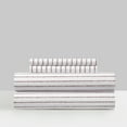 thumbnail image 6 of Caley 3 or 4 Piece Sheet Set Solid White With Dot Striped Pattern Print Design, 6 of 10