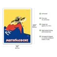 thumbnail image 2 of Motosacoche 346cc Swiss Motorbike - Vintage Motorcycle Poster by Marcello Nizzoli c.1927 - Fine Art Matte Paper Print (Unframed) 16x20in, 2 of 4