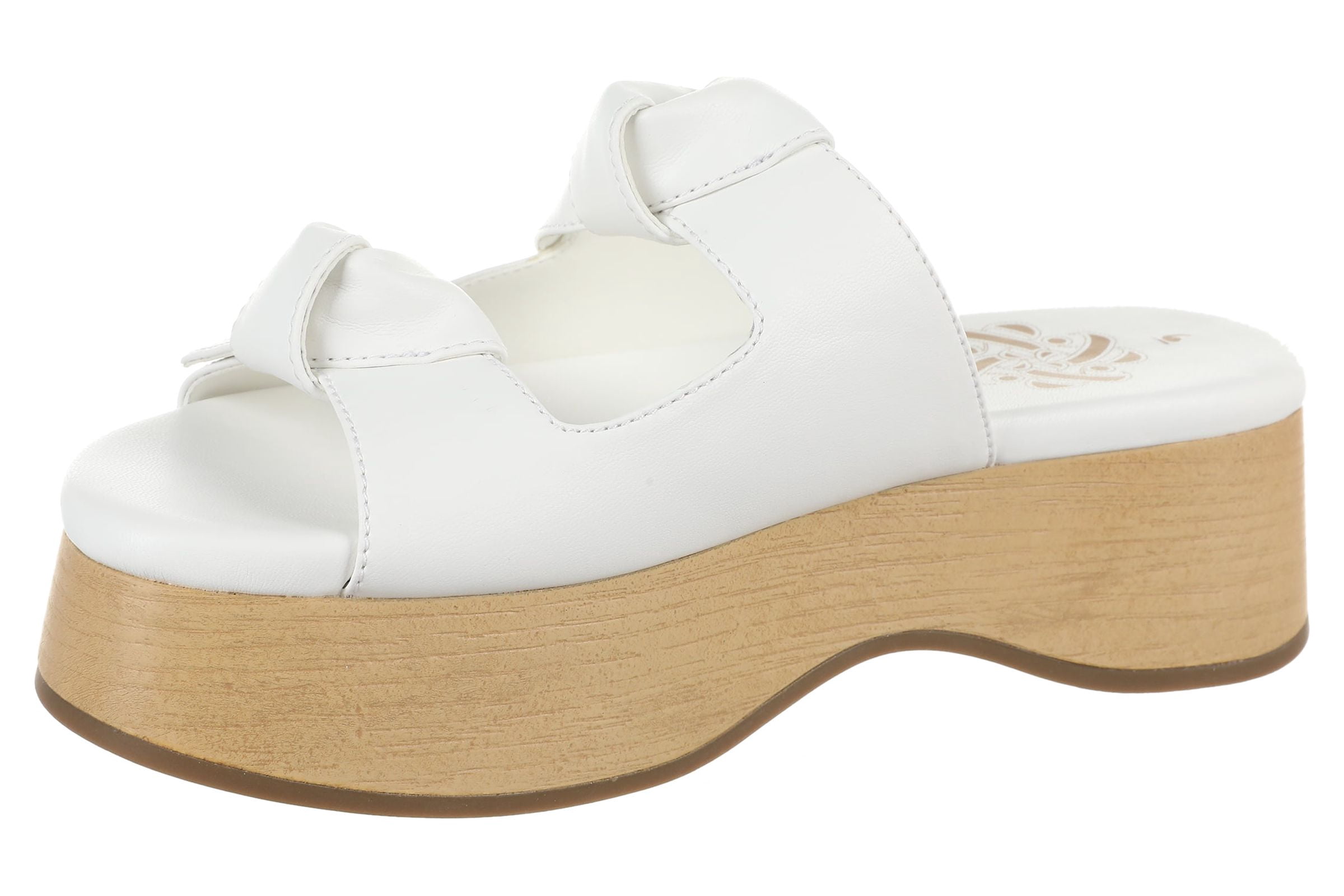 Sam & Libby Women's Double Bow Platform Sandals, Medium Bright White, 6