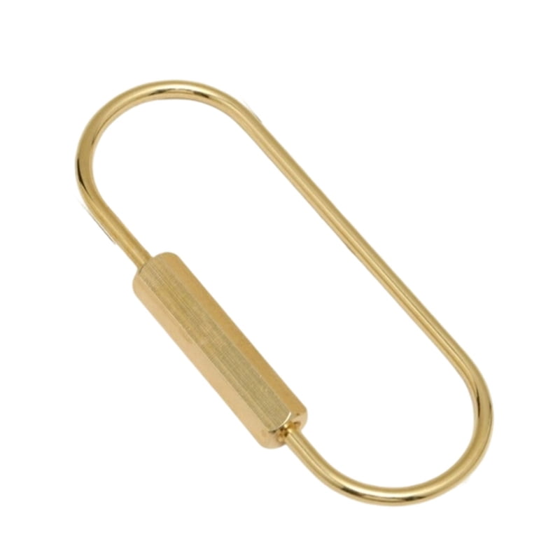 10Pcs Unique Oval Shaped Keychain Gold Key Rings For Keys Or Bag Decoration