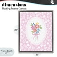 thumbnail image 4 of Stupell Industries French Country Pink Feminine Bouquet Gray Floating Frame Canvas Art, 17 x 21, by Corinne Haig, 4 of 8