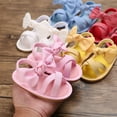 thumbnail image 6 of JSCDRPDWL Girls Size 4 Sandals Summer Half Soles Dance Shoes Girls Children Baby Toddler Shoes Girls Sandals Flat Bottom Light Open Toe Solid Color Bow Back Strap Comfortable, Summer Solid Color Bow, 6 of 9