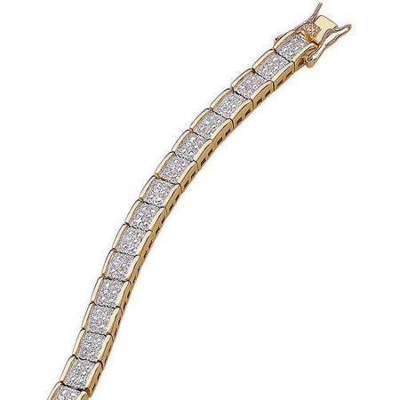 1/4 Carat T.W. Diamond Two-Tone Glamour Tennis Bracelet