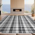 thumbnail image 2 of Design&I 6'x9' Washable Area Rug Sleek Flatweave Pet Friendly Plaid Tartan Checkered Dense Motif Layout Layered Front for Queen Size Bedroom, Under Bed, 2 of 7