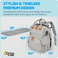 thumbnail image 6 of ORIAN Diaper Bag with Changing Station, Baby Backpack Diaper Bag, USB Charging Port, Waterproof Unisex Baby Bag - 3 Bonus Gifts, 6 of 8