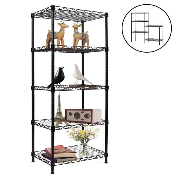 5Shelf Metal Storage Rack, Metal Wire Shelving Unit for Kitchen