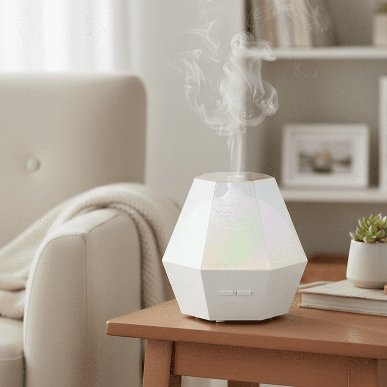 Mainstays Ultrasonic 300mL Oil Diffuser Iridescent Cool Mist with