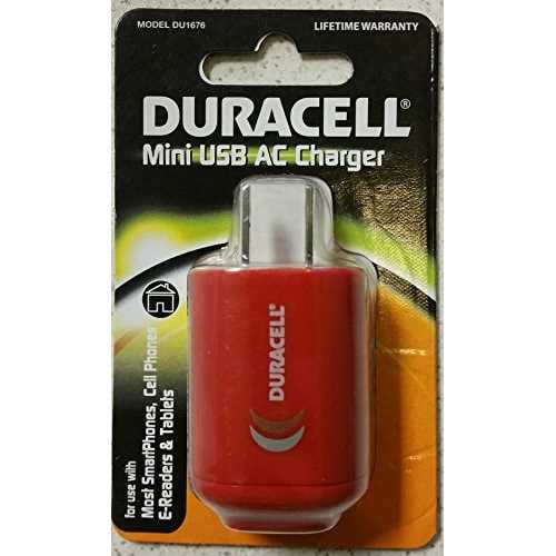 Mini USB AC Charger, RedDuracell