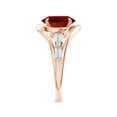 thumbnail image 3 of ANGARA Vintage Inspired Oval Lab Grown 3.3 Ct Ruby Bypass Shank Engagement Ring for Women in 14K Rose Gold (Size-10x8mm) | July Birthstone, Anniversary, Jewelry Gift for Women | Lab-Grown Ruby Ring, 3 of 8