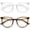Clear & Tea, variant on 2 Pack Blue Light Blocking Glasses Women Men Round Frame Computer Laptop Office Gaming