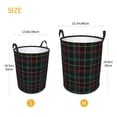 thumbnail image 4 of Uemuo Buffalo Plaid Dark Green Pattern Circular Laundry Hamper Basket with handles,Collapsible laundry basket,Large capacity laundry hamper,Laundry Organizer-Small, 4 of 8