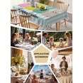 thumbnail image 5 of Easter Table Cloth, Waterproof Tablecloth for Rectangle Tables, Polka Dot Bunny Farmhouse Vintage Green Striped Reusable Washable Fabric Table Cover for Restaurant Kitchen Dining Tables 60"x102", 5 of 9