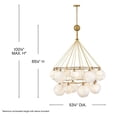 thumbnail image 2 of 30308HBR-CO Hinkley Lighting Skye - 180W 18 LED Extra Large 2-Tier Chandelier-65.25 Inches Tall and 53.25 Inches Wide, 2 of 8