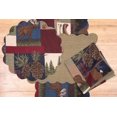 thumbnail image 5 of Rutherford Single Placemat Quilted Round Rustic Lodge Deer Bear Patchwork, 17", 5 of 6