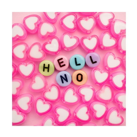 Canvas Wall Art - Julia Ramiro 'Hell No' Wall Art for Living Room, Bedroom, or Office Décor by Trademark Fine Art - 14 x 14 Inches