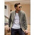 thumbnail image 5 of Coshow Men's Lightweight Jacket Sport Bomber Jacket Casual Suede Vintage Jacket, 5 of 5