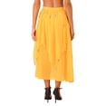 thumbnail image 5 of Kaerm Women's Bell Dance Chiffon Skirt with Coin Tribal Folk Dance Swing Dress Belly Dancewear Yellow One Size, 5 of 7