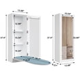 thumbnail image 5 of Facilehome Wall Mounted Foldable Ironing Board Cabinet with Mirror, White, 5 of 8