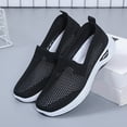 thumbnail image 7 of IUJSOY Womens Casual Slip on Walking Tennis Shoes Lightweight Low Top Knit Loafer Sneakers, 7 of 7