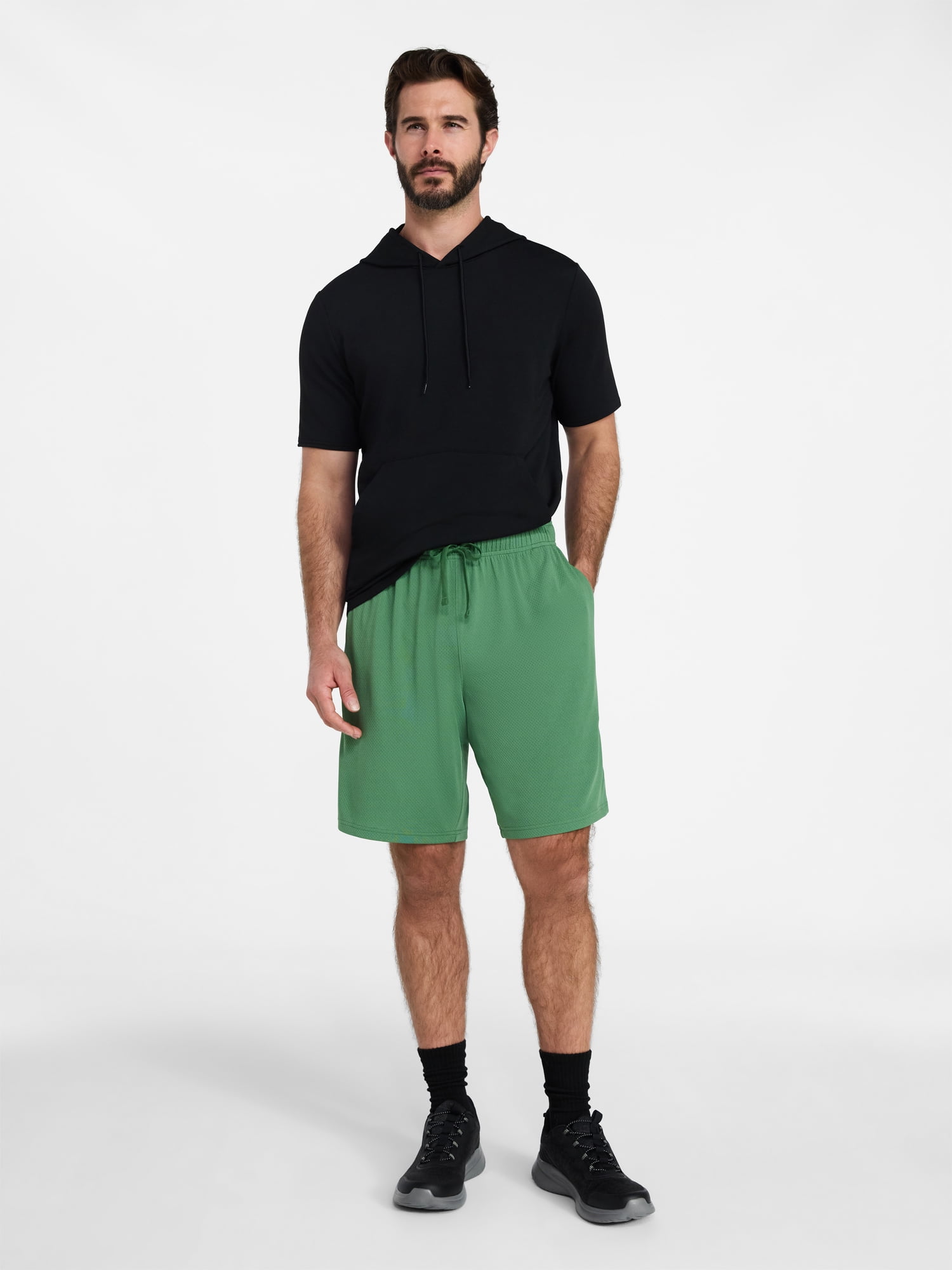 Athletic Works Men's and Big Men's Active Mesh Shorts, 9" Inseam, Sizes XS-5XL