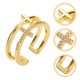 thumbnail image 3 of Anillos de cruz ajustables con diamantes de imitación, decoración de joyas religiosas, regalo para mujeres, 3 of 8