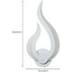 thumbnail image 5 of Aplique LED de pared para interior, moderno aplique de pared de 10 W, luz nocturna con forma de llama, blanco cálido de 3000 K, para cocina, escalera, dormitorio, pasillo, 220 V, 5 of 5
