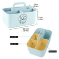 thumbnail image 4 of Brabtod Minimalist Pet Cleaning Supply Caddy, Portable 4-Section Dog & Cat Grooming Organizer & Toy Storage Bin for Brushes, Combs & Pet Supplies- Blue, 4 of 7