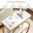thumbnail image 3 of Fnova Side Table with Circular Metal Frame, End Table with 3-Tier Shelves for Living Room, White Gold, 3 of 16