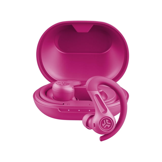 Auriculares Bluetooth JLab JBuds Sport ANC 4 con funda de carga rosa