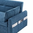 thumbnail image 6 of 55.1" Pull Out Sleeper Sofa Bed, 3 Angles Adjustable Backrest Loveseats Sofa Couch with USB Charge and Side Pocket, Modern Lounge Daybed, 6 of 8
