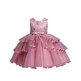 thumbnail image 1 of Zshosam Robe Tout-Petit Fillette Robe Tutu Tulle Robes d'Été Fête Princesse Robe Soleil Taille 2T 3T,(Violet 2-3 Ans), 1 of 9