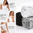thumbnail image 6 of QRIC Tank Tops with Built in Bras for Women Wider Strap Stretch Camisoles Activewear of 2 Pack, 6 of 7
