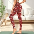 thumbnail image 3 of Renewold Santa Claus Ho Ho Red Leggings with Pockets for Women Ladies Athletic Pants Compression Leggings High Waisted Butt Lifting Printed Leggings Womens Preppy Leggings, XS, 3 of 8