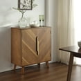 thumbnail image 5 of Art Leon 2-Door Console Cabinet Rustic Kitchen Table Wood Frame Sideboard, Brown, 5 of 6