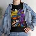 thumbnail image 6 of Unisex Heavy Cotton T-Shirt Insane Vibrant Color Train Off Track 018, 6 of 7