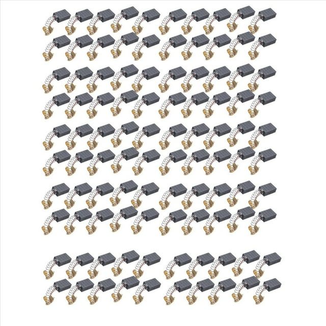 100 Piezas 17 X 13 X 7 mm Motor de Herramienta Eléctrica Cepillo de Carbón 999038 para Negro + + Plata