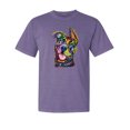 thumbnail image 1 of Wild Bobby,Rescues are My Favorite Breed | Cute Neon Dean Russo Pitbull Dog Dog Lover Garment-Dyed Washed Look Short Sleeve Tees, Purple, Medium, 1 of 3