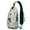 Greenish-blue-15, variant on Tiger Print Sling Backpack, Lightweight Crossbody Daypack with Roaring Bengal Face Art, Tribal Jungle Stripes Design, Anti-theft Travel Bag for Wild Lover, Students, City Walk, Gym Use