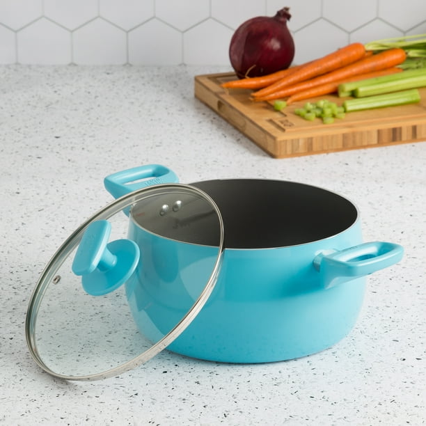 Tasty 5 Quart NonStick Dutch Oven and Glass Lid, DiamondReinforced