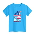 thumbnail image 4 of alcepopk Girls 4th of July T-Shirts Kids American Flag T-Shirt Boys Patriotic Short Sleeve Tees Summer Top Clothes(Blue,2-3 Years), 4 of 4