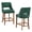 Darkgreen/Walnut Leg, variant on ClinQ 26'' Counter Height Bar Stools Set of 2, Upholstered Bar Stools With Walnut Curved Footrest, Modern Counter Stools with Back for Kitchen Island ,Beige